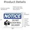 Signmission Do Not Block Mail Delivery Sign With Symbol, 10 in W x Rectangle, Vinyl Decal OS-2PACK-NS-D-710-L-15416 - alternate 2